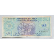 ARGENTINA EC. 012 BONO BILLETE DE EMERGENCIA JUJUY